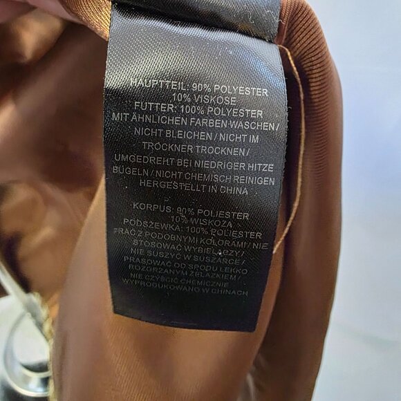 Urban Threads Womens Plaid Blazer Jacket Brown/White S - Picture 7 of 10